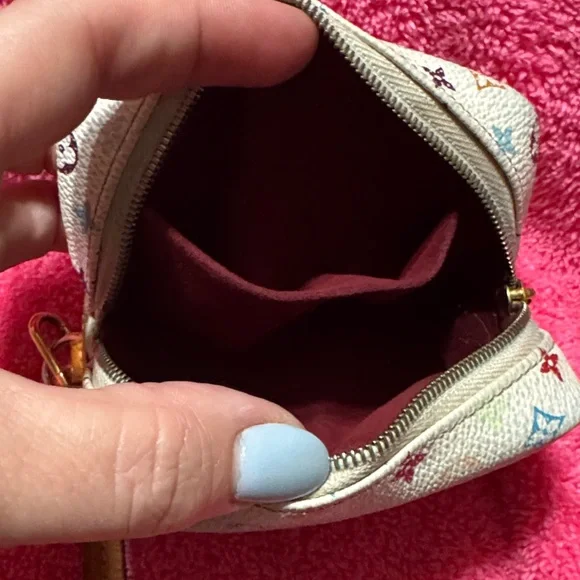 Louis Vuitton White Multicolor Monogram Wristlet - Picture 10 of 11